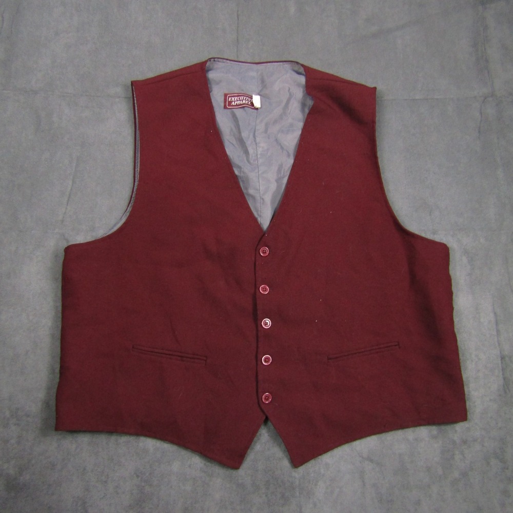 Executive Apparel Vest Women 48R Burgundy Red Formal Uniform Career 1100